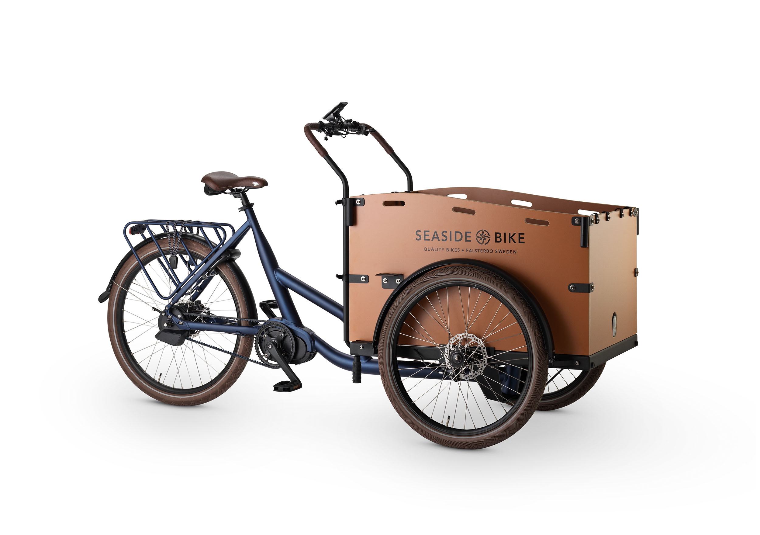 Signature II El-Ladcykel - Centermotor, Remtræk, GPS - Trinløse Gear - Navy Blue
